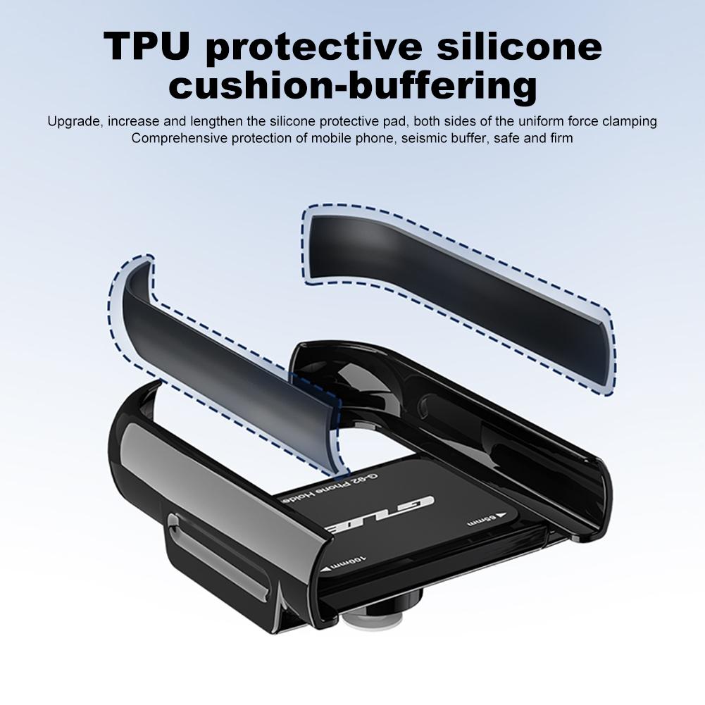 Bike Handlebar Mobilephone Support Aluminum Alloy Bicycle Stem Mount Bracket Non-Slip Bike Cellphone Holder Cycling Accessories