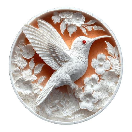 

1 Set Wooden Animal Jigsaw Puzzle White Owl Lion Hummingbird Puzzle Challenge Game Educational Difficult Puzzle Toy Home Decoration S D