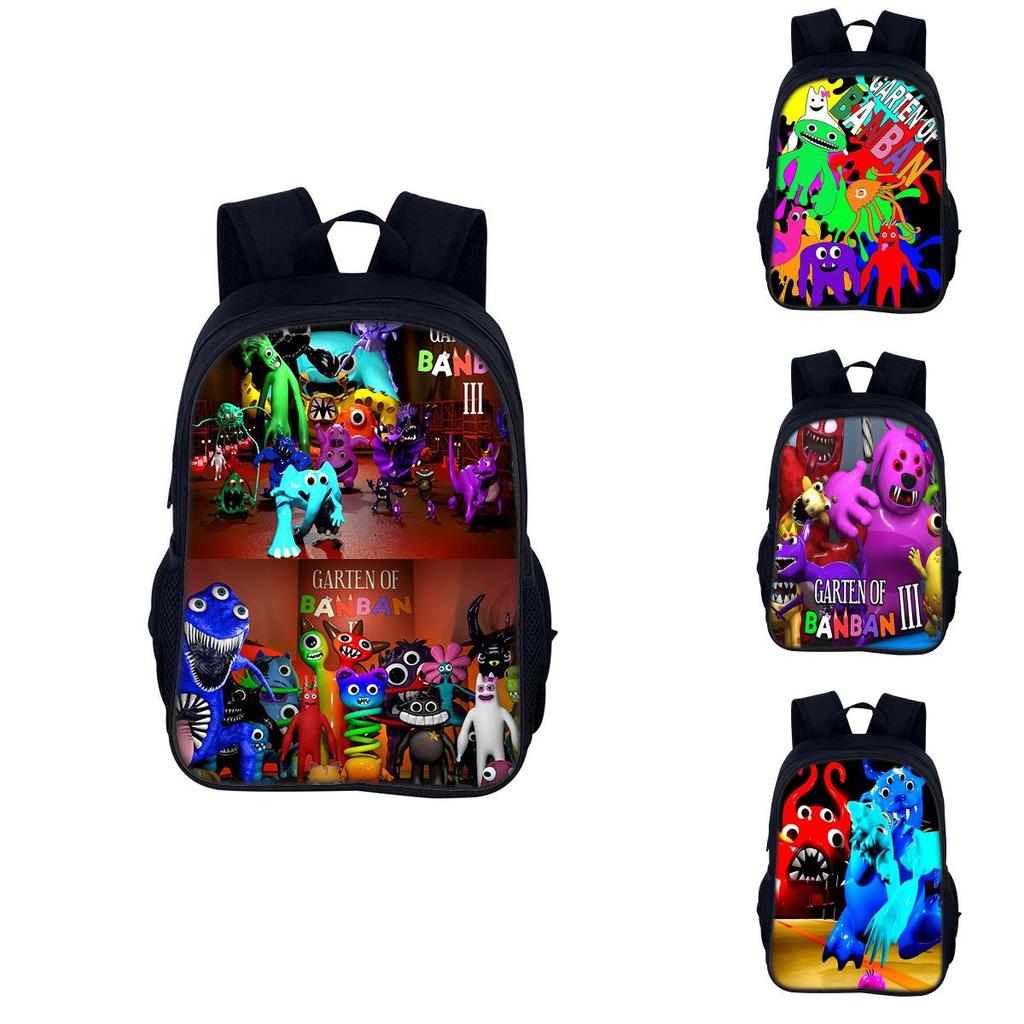 Garten Of Banban 3 40cm Cute And Colorful Cartoon Print Nylon Backpack For Boys And Girls Ideal For School