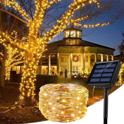 Solar LED Lichterkette, Weihnachtsdekoration 2025, Wasserdichte Outdoor-Funkellichter, für Weihnachten Terrasse Baum Party
