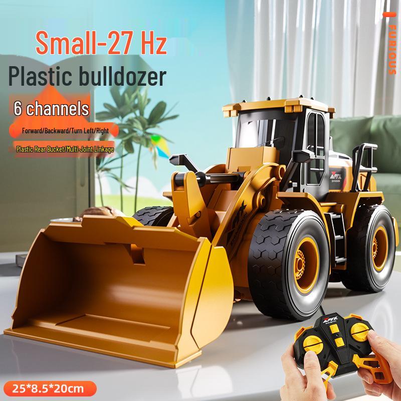 11-Channel Rechargeable Electric Alloy Excavator Bulldozer with Spray Simulations - Children's Engineering Toy