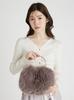 Selford Faux Fur Metal Handle Round Bag CWGB254501 MOC Women's