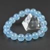 Eigado Aquamarine 17cm Inner Natural Power March Birthstone Bracelet, 11.7mm Beads, Diameter, Stone, Stone,