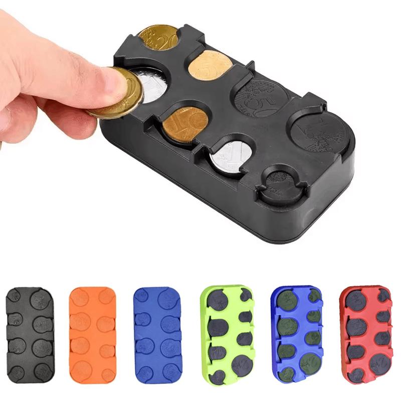 Euro Coin Dispenser Plastic Coin Boxes Money Box Collection Wallet Storage Organizer Holder for Bus Car Coin Changer Holder