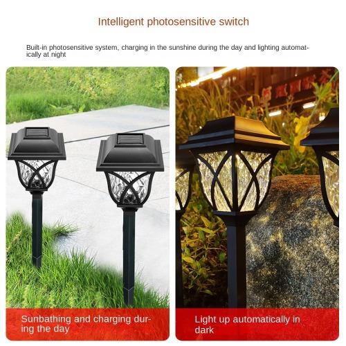 Solar square cover grid light outdoor ground mounted lawn light courtyard garden rainproof villa waterproof ground mounted light