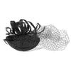 Women Girls Ladies Feather Fascinator Mesh Hairdressing Bridal Hair Clip Wedding Party Accessory