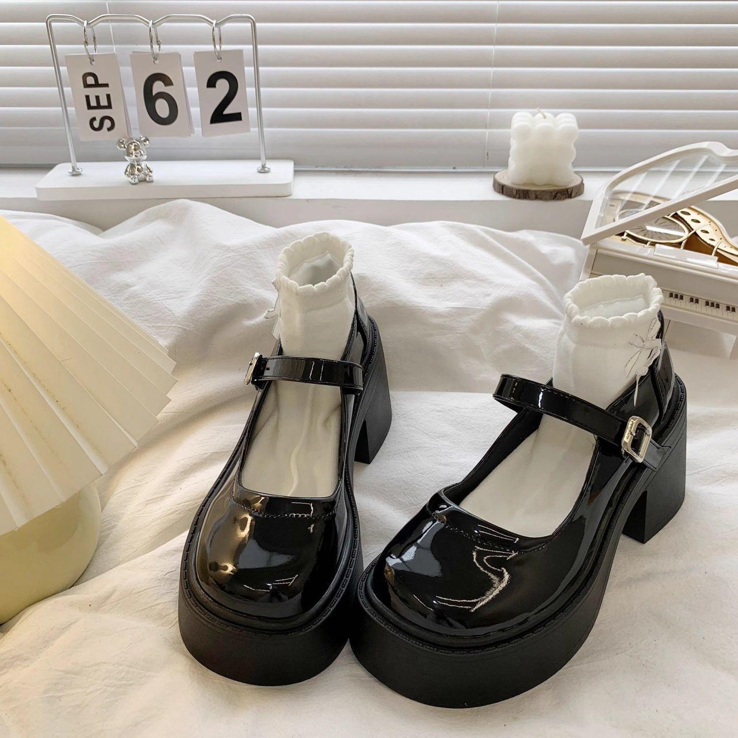 

Женские туфли Мэри Джейн на платформе с пряжкой и ремешком, женские туфли-лодочки 39