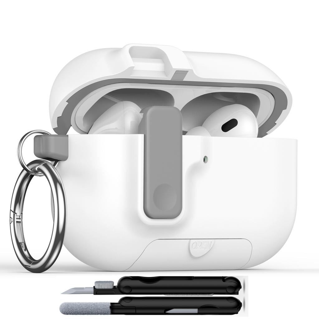 For AirPods Pro 3 Case 2025 with Cleaner Kit for Apple AirPods Pro 3rd Generation Case Safety Lock AirPod Pro 3 Case Accessories