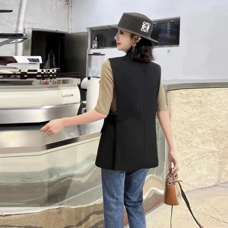 Fasjonabel og elegant dressvest med splittkantdesign Slim fit jakke