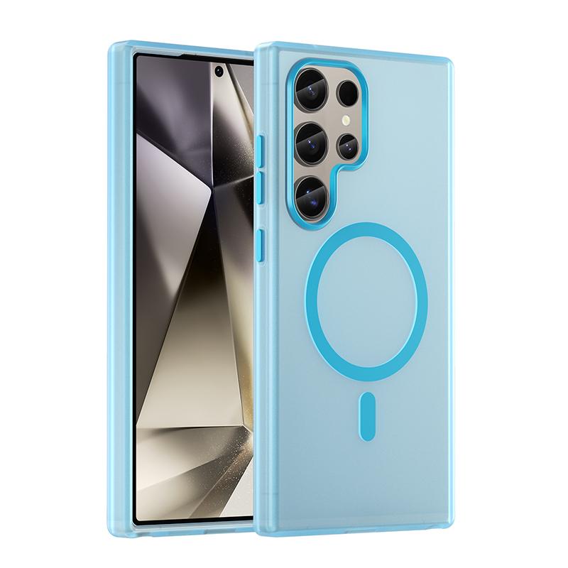 Magnetické Luxusní Matné Průsvitné Pouzdro Armor Pro Samsung Galaxy S25 Ultra S25 Plus SamsungS25 5G Kryt pro Bezdrátové Nabíjení Magsafe