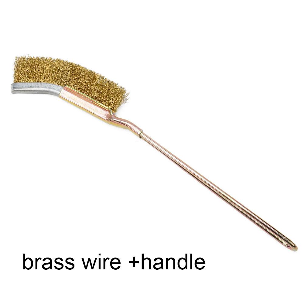 1pc Wire Brush Steel Copper Nylon Wire Brush Rust Remover Cleaning Brush With Handle For Removing Rust Dirt, And Paint