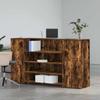 VidaXL Reception Desk Smoked Oak 180x50x103.5cm Engineered Wood, Reception Counter, Salon Reception, Counter 3324173