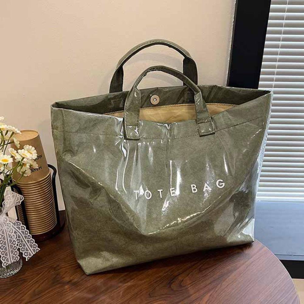 Summer Transparent Jelly Bag Storage Bag Letter Prints Handbags Waterproof PVC Tote Bag  Sports