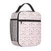 Bestselling Pink Bows Print Coquette Soft Pink Girl Aesthetic Luxury Cooler Tote Homeschool Dining Reusable Lunch Bag