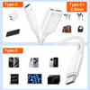 Type C Headphone Jacks Splitter PD60W Power Delivery HiFi Sound Nylons Braids Cable Simultaneous Charging Sound Use