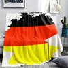 1PC Germany National Football Team Print Flannel Blanket, High Quality All Seasons, Home Decor, Warmth and Comfort, Perfect for Christmas Gifts