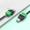 1Pc Usb 2.0 Type A Usb Connector Usb Plug Adapter Connector Jack With Shield Type-A 4-Pin Male/Female Plug Screw Terminal Plug