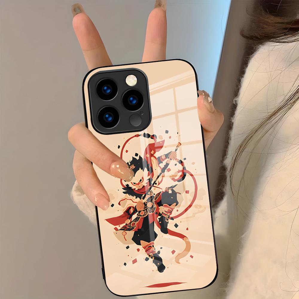 Cool Monkey King Phone Case For IPhone 17 Pro Max 16 15 14 Pro Max 13 11 Plus Glass Cover