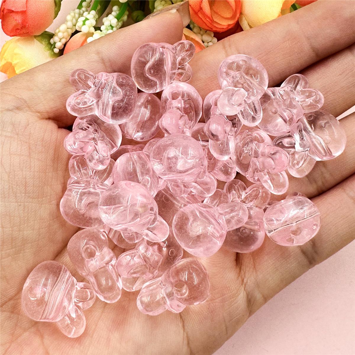 

Товары для домашней вечеринки 12,6*18 мм DIY ювелирные аксессуары акриловые модные для изготовления браслетов и сережек свободные бусины голова кролика 50 шт. розовый