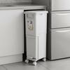 Wet Dry Separation Trash Bin With Wheels Slim Multi-Compartment Garbage Can
