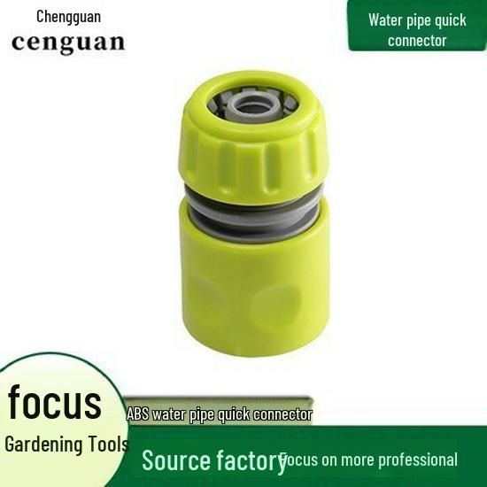 

Garden Irrigation Quick-Connect: ABS Plastic Apple Green Water-Stop Connector Tool