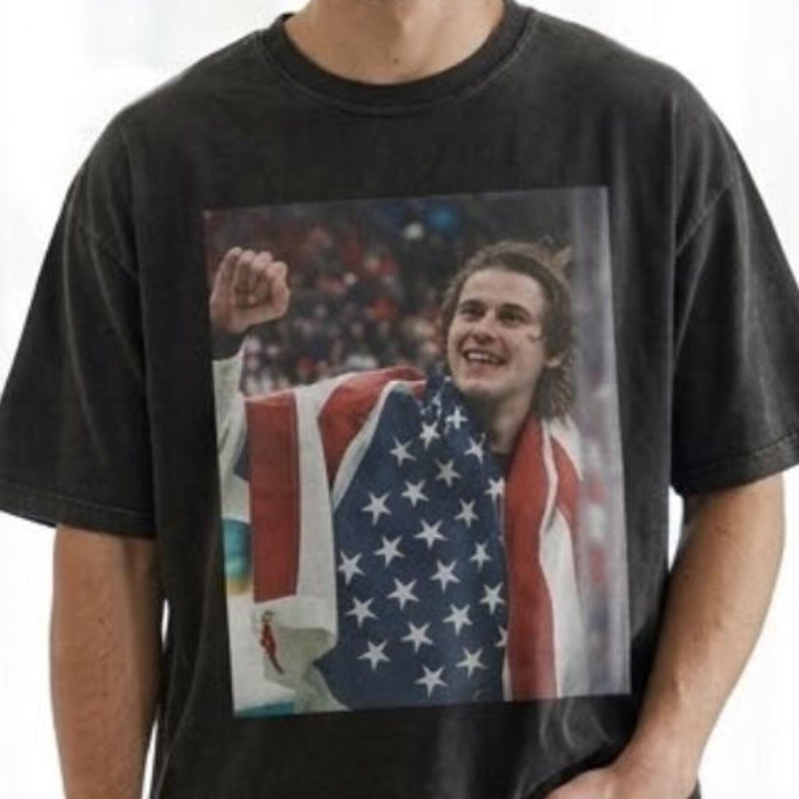 Jack Hughes Hockey USA Team Vintage Bootleg 90s Shirt 4XL
