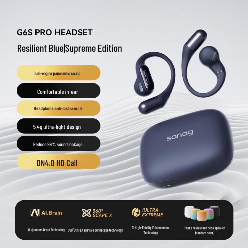 

Saina G6S Supreme Open-Ear Bone Conduction Bluetooth Headset