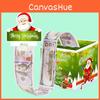 Green Gradient Santa Claus Pattern Paper Box Christmas Decoration Props For Gift