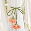 1Pc Curtain Tiebacks Window Accessories Ties Floral Designs Fabric Tiebacks Office Carnation Curtain Tiebacks Home Multi-Color