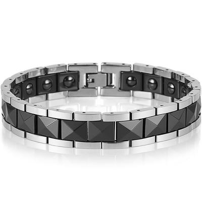 Energie-Hämatit-Magnetarmband für Männer, beliebte weiße und schwarze Keramik-Armbänder für Männer am Handgelenk, männlicher Schmuck