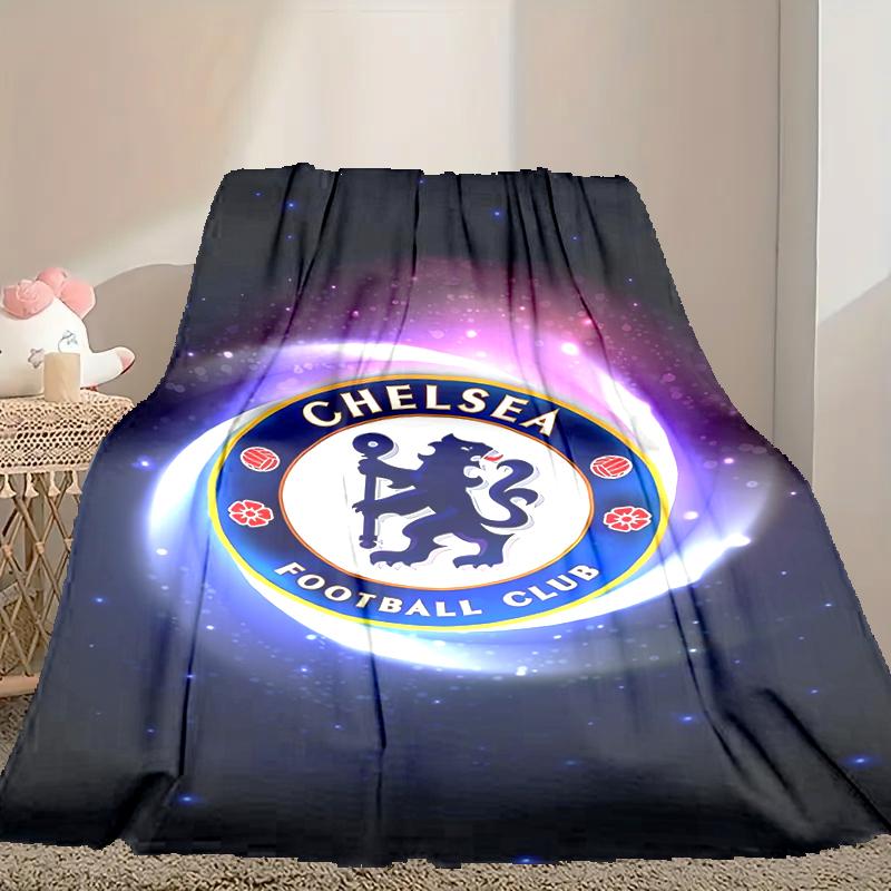 [1pc Chelsea FC Blanket] All-Season Blanket - Cozy Blanket for Sofa Couch Home Decoration, Digital Printed Nap Blanket