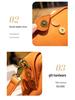 2025 Summer Women's Soft Leather Gold Shell Messenger Bag - Retro Style for Trendy Taiwanese Fashion