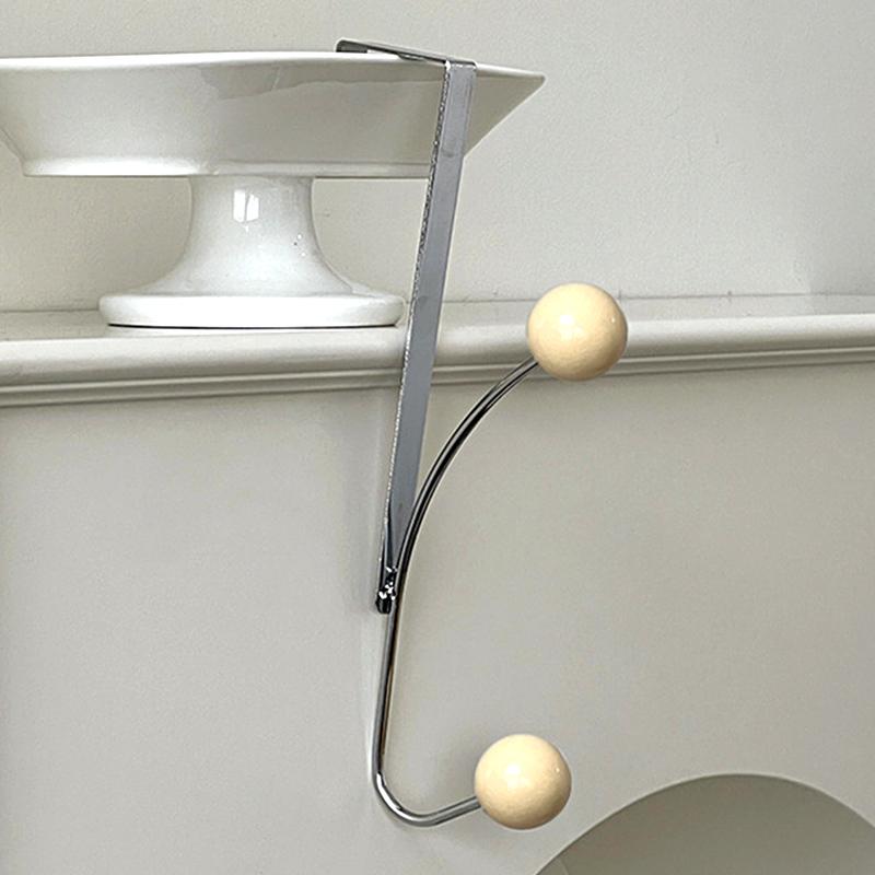 1 Pc Hook Iron Cream Wind Storage Originality Cream Color Practical Hook Behind The Door No Punching Required Coat Hat Hook