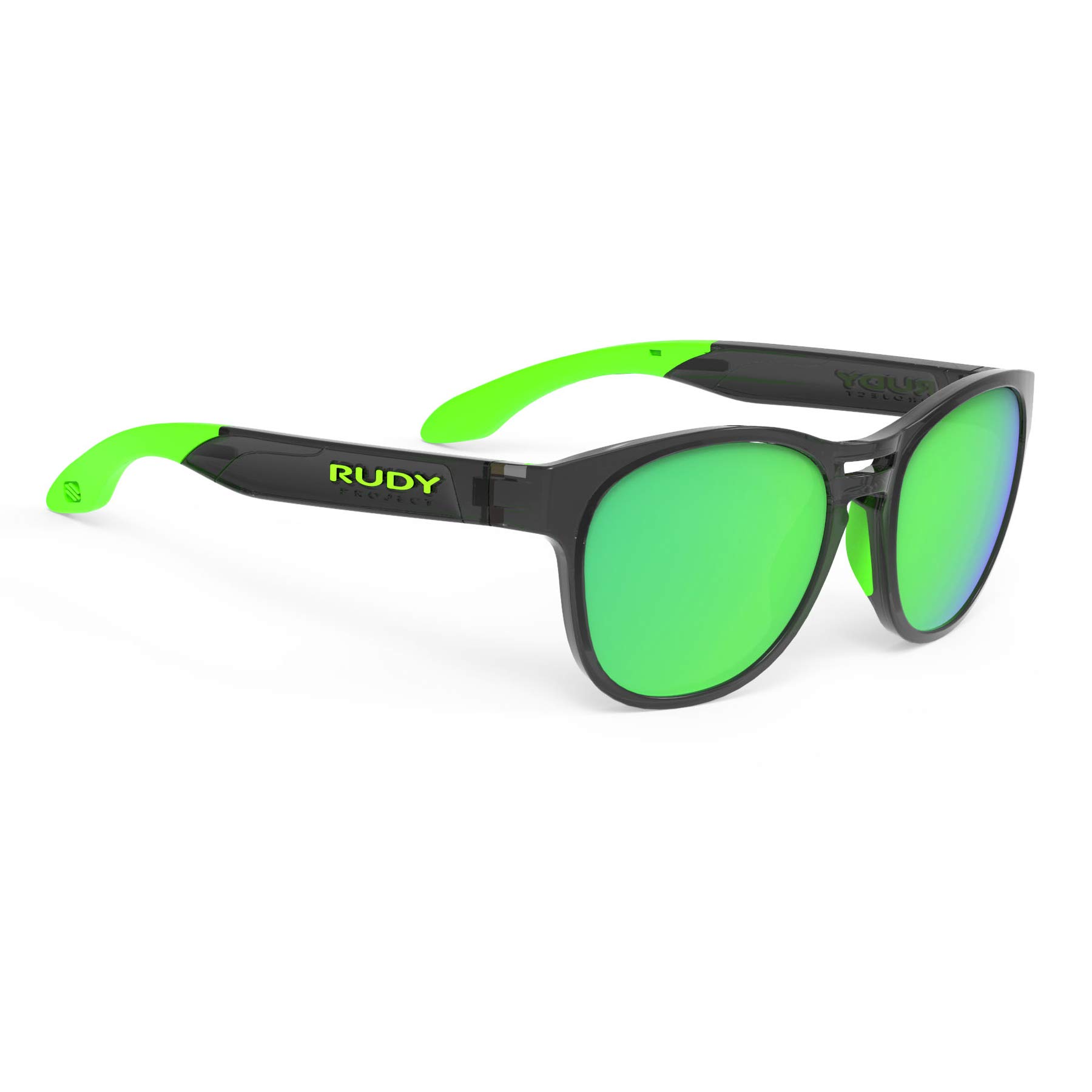 

RUDY PROJECT Sports Sunglasses for Road and SPINAIR 56 Crystal Graphite Frame with Polar 3FX HDR Green Lenses Bikes, Cycling, Marathons, Jogging,