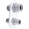 2-Port Billet Aluminum Firewall Heater&A/C Bulkhead Connector Hot Rod 181152-100
