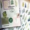 Green Leaf Planner Adhesive Aesthetic Botanical Stickers for Calendar Decorative DIY Arts and Journaling Accessories for Planners and Nature Lovers