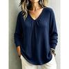 Women S Loose V Neck Long Sleeve Pullover Knit T Shirt