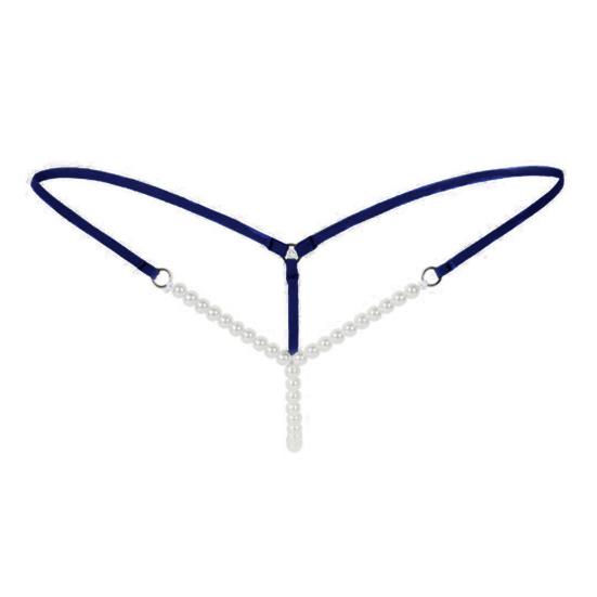 Women Sexy Faux Pearl String Massage  Underwear Briefs Thongs G-String Knickers