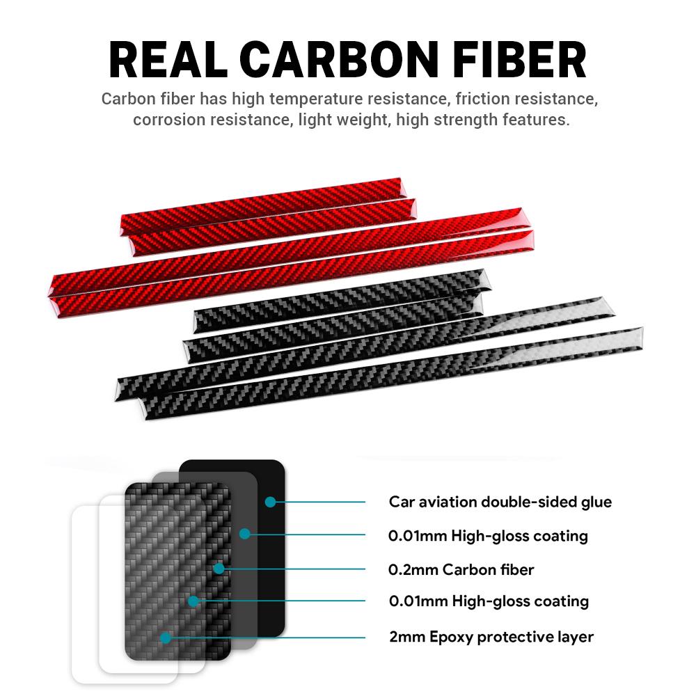 Real Soft Carbon Fiber Sticker For Subaru Legacy Outback 2015 2016 2017 2018 2019 LHD RHD Car Inner Door A-Pillar C-Pillar Strip