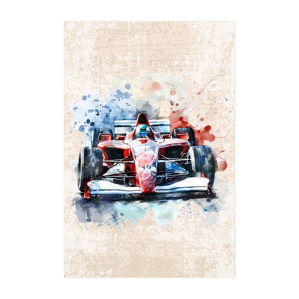 Retro F1 Racing Canvas Painting Poster Vintage Racing Car Wall Art Print for Home Decor