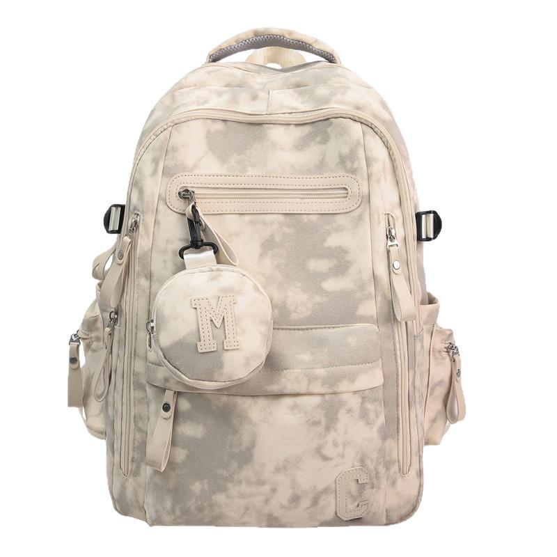 Leisure Big Capacity Backpack With Solid Color Design And Letter Decor For Daily