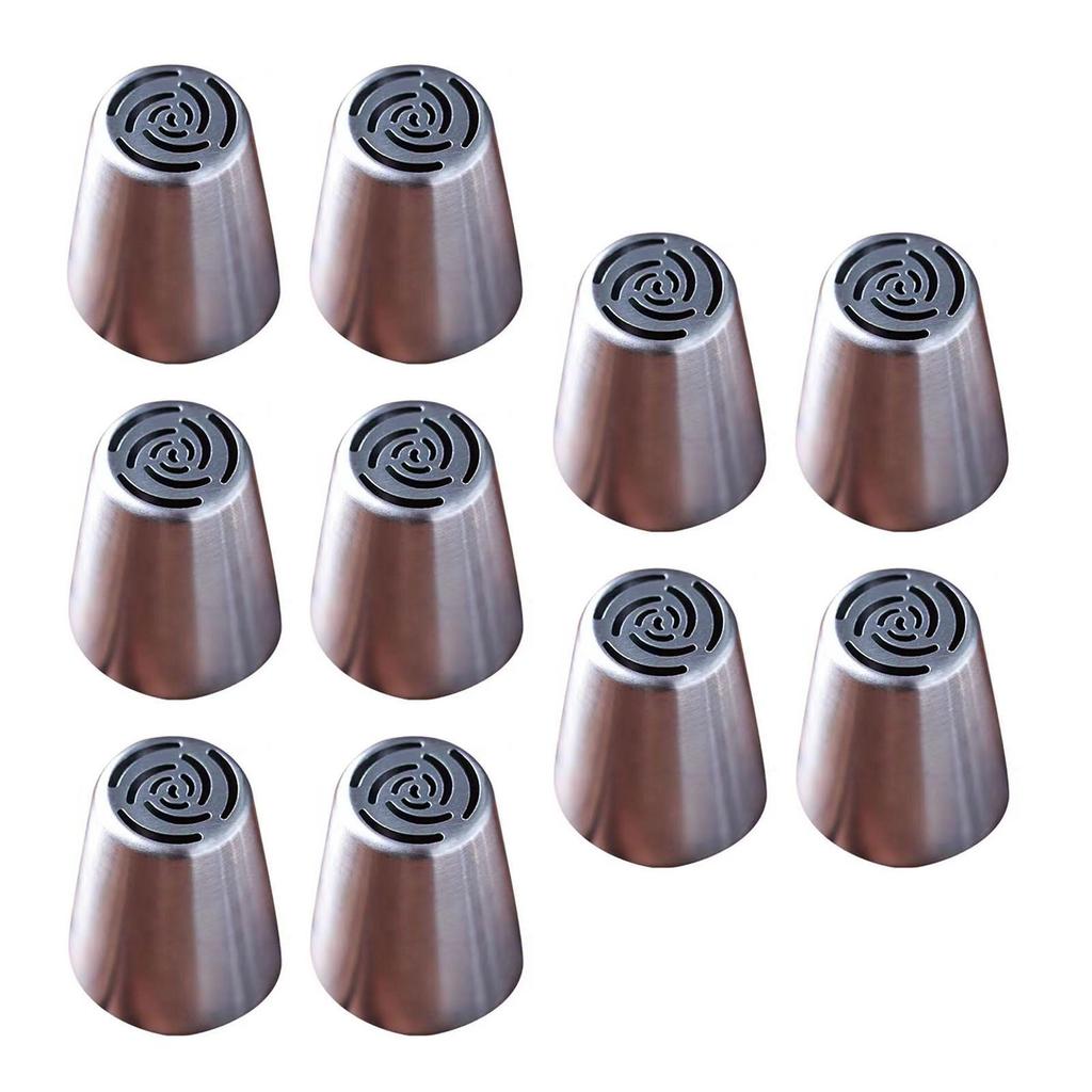 10x Russian Piping Tips Set Kitchen Gadgets Flower Frosting for Cookies D