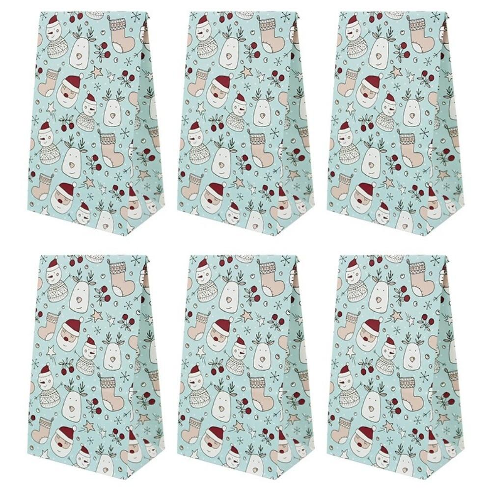 24pcs Gift Wrapping Paper Gift Bags Paper Holiday Goodie Bags Christmas Treat Bags  Holiday