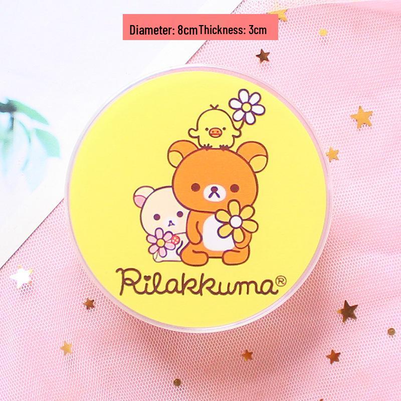 Transparent Cartoon Storage Box: Cute Round Organizer for Snacks, Candy, Gifts, or Cosmetics.