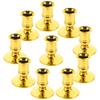 20 Pcs Golden Electronic Holders Stable Base Decorative Pillar Centerpieces Wedding Candlestick Holders Indoor Tealight