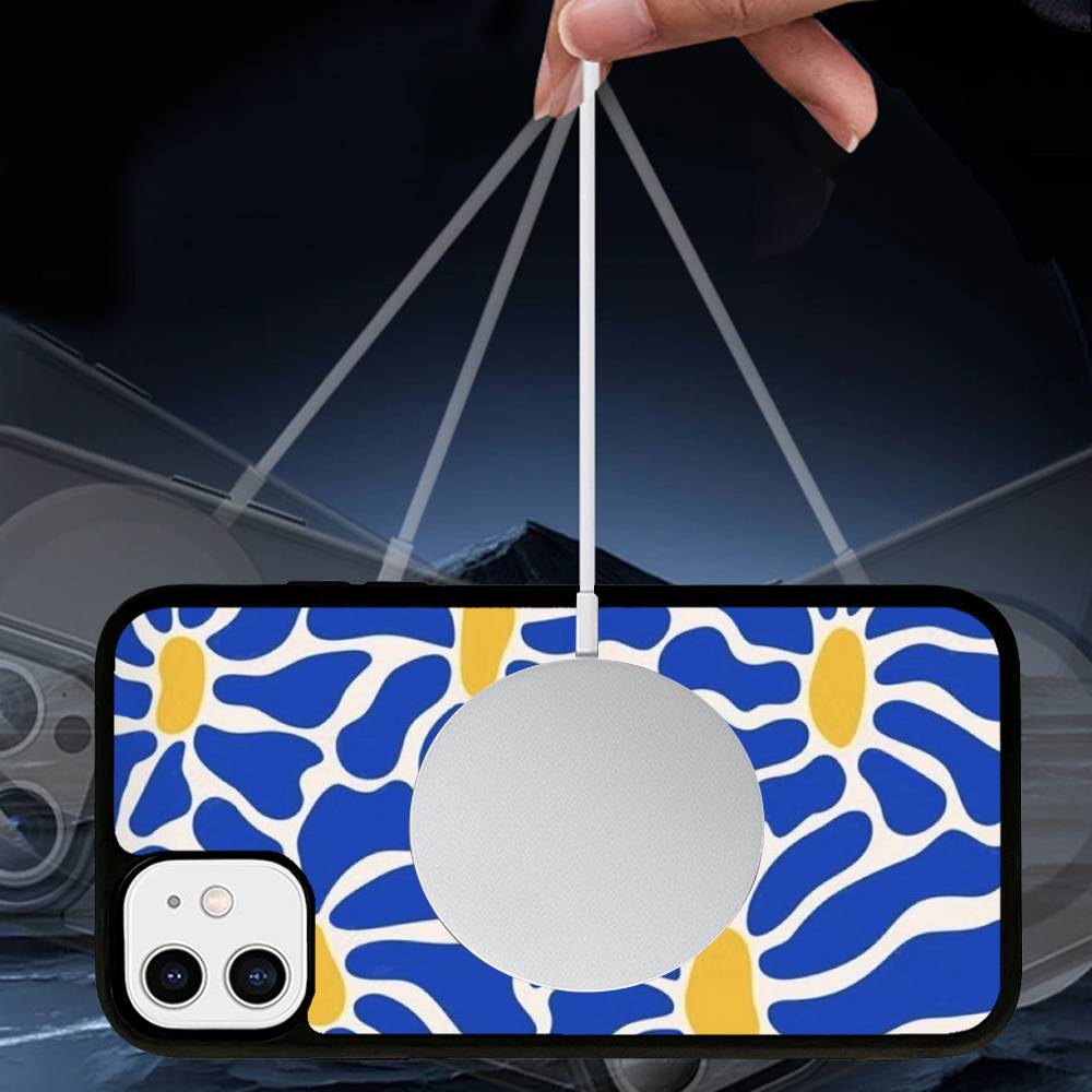 Abstract Flower Market For Magnetic Phone Case For IPhone 17 16 Pro Max 15 Plus 14 13 12 11 Cover