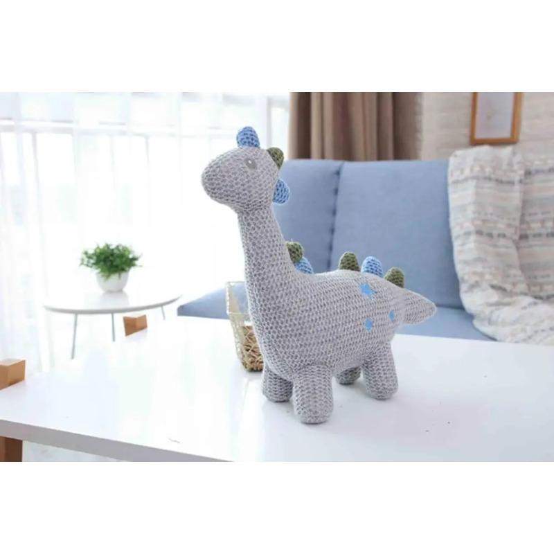 Korea Ins Rabbit Elephant Unicorn Plush Toy Bell Cute Baby Soothing Doll Knitted High Quality Gift For Kids