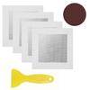 Kit de réparation de plaques de plâtre 4 pièces/set avec grattoir papier de verre 10 cm maille en fibre de verre plaques métalliques pour plaques de plâtre plaque de dégât trou réparation bricolage facile