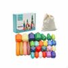 38 Pieces Balancing Stone Blocks Educational Polygonal Building Child Wooden