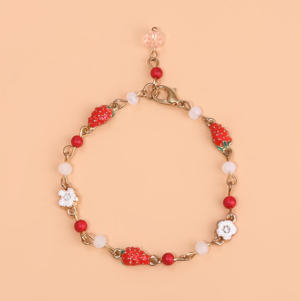 Braccialetto Creativo alla Fragola Bracciale Frutta Carino per Gioielli da Donna Regalo